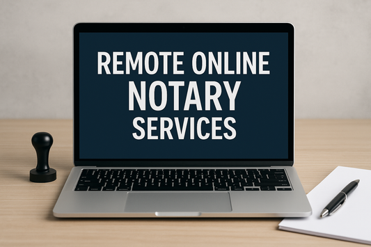 * REMOTE ONLINE NOTARY SERVICES