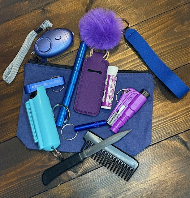Self Defense - Deluxe Pepper Spray Bundle - Blue
