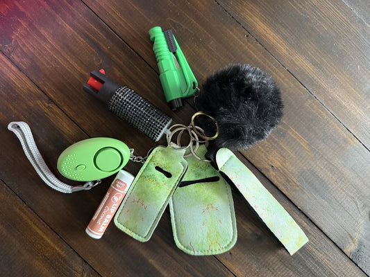 Green Marbled with Pepper Spray